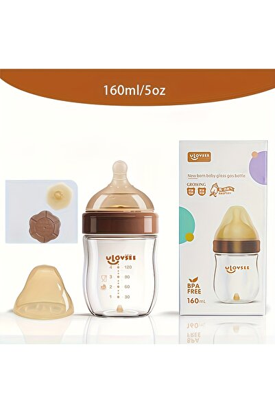 Choice زجاجات رضاعة للأطفال من زجاج البورسليكات العالي سعة 4 أونصة و8 أونصة، ...