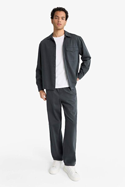 DeFacto Baggy Fit Geniş Paça Gabardin Pantolon F6129AX25AU