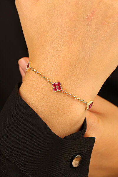 Çgk Çiğdem Gürel Kuyumculuk Pembe Yonca Altın Bilezik