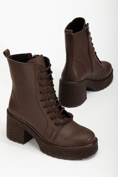 Entella Store Women's Heeled Bitter Brown Boots