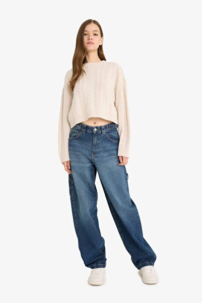 DeFacto Coool Regular Fit Crew Neck Knitwear Sweater T4518Az25Wn