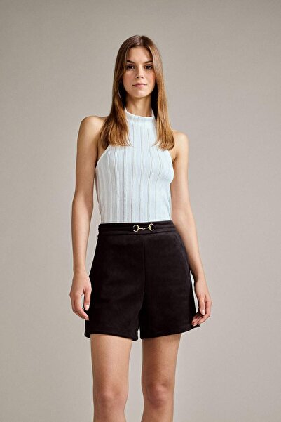 DeFacto Aksesuar Detaylı Süet Şort G2743AX25AU