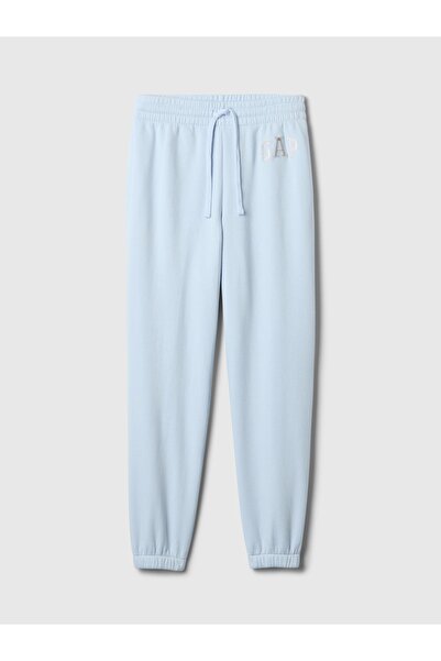 GAP Kadın Açık Mavi Logo Fleece Jogger Eşofman Altı
