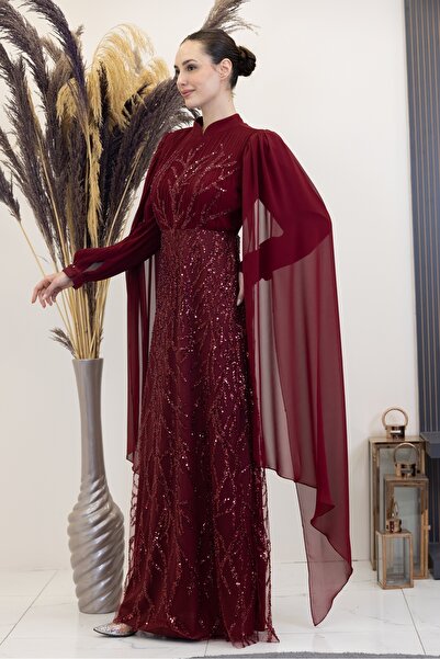 Genel Markalar Kolları Pelerinli Ezgi Abiye