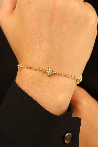 Çgk Çiğdem Gürel Kuyumculuk Dorika Toplu Yonca Altın Bilezik