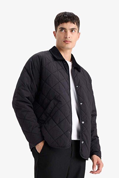 DeFacto Regular Fit Gömlek Yaka Çıtçıtlı Kapitoneli İç Cepli Mont F0956AX25AU