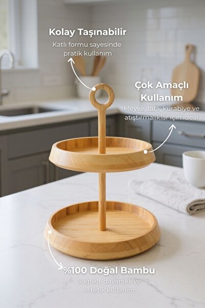 Bambum Macaron 2 Tier Presentation Round