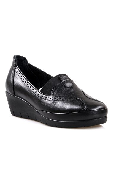 Scavia Ortapedik Comfort Siyah Deri Ayakkabı
