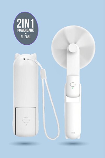 DEMPOWER Katlanabilir Powerbank Özellikli El Fanı