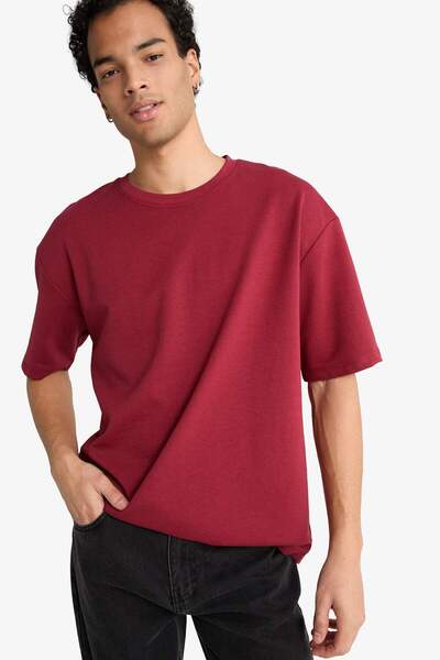 DeFacto Oversize Wide Fit Crew Neck Short Sleeve T-Shirt G1702Ax25Au