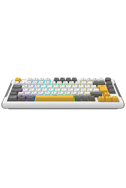 Everest KB-75 Membran Klavye Sessiz Klavye Rgb Aydınlatmalı Q Oyuncu Klavyesi Gaming Klavye Mavi/Turuncu