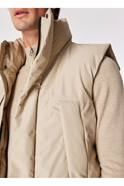 Fabrika Düz Bej Erkek Yelek F4WM-YLK 2807