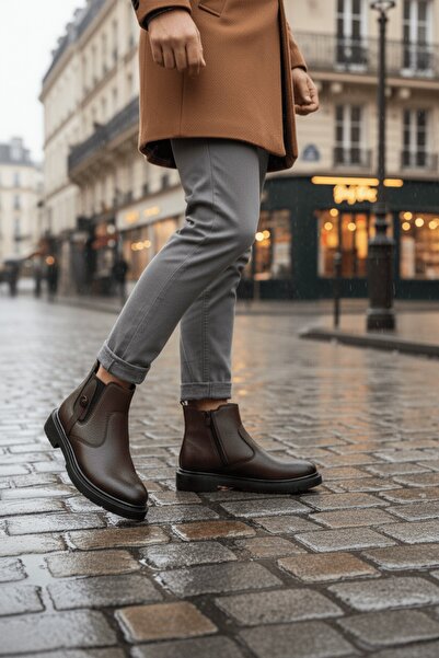 MUGGO GERALT Fermuarlı İçi Kürklü Erkek Kışlık Bot