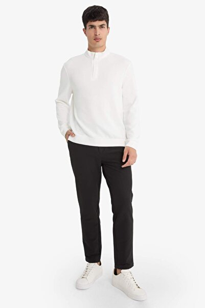 DeFacto Regular Fit Dik Yaka Yarım Fermuarlı Sweatshirt F2821AX25AU