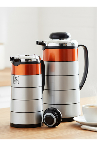 British Chef Vacuum Insulated Flask Set – Double-Walled Glass, 1L & 1.3L, Long-Lasting Temperature Retention