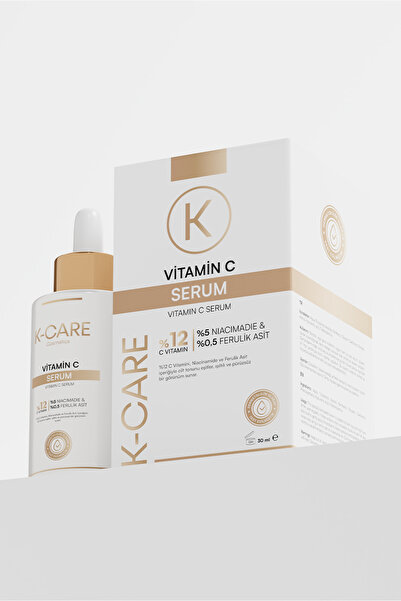K K-CARE Cosmetics Vitamin C Serum - %12 C Vitamini %0,5 Ferulik Asit %5 Niacinamide - 30 ml