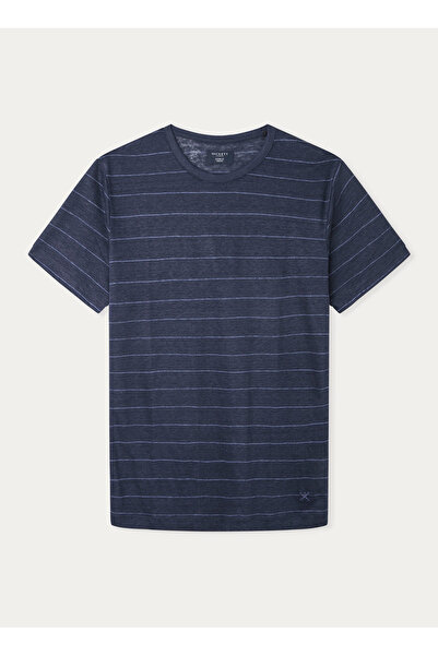 Hackett Bisiklet Yaka Lacivert Erkek T-Shirt HM500806