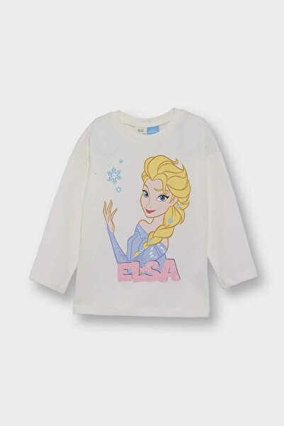 DeFacto Kız Bebek Frozen Bisiklet Yaka Uzun Kollu Tişört F4975A525AU