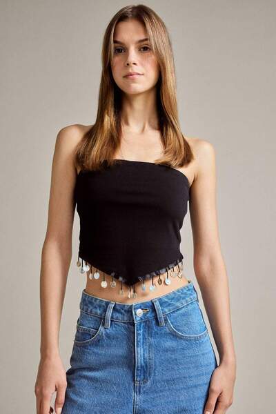 DeFacto Strapless Beading Detailed Blouse G2298Ax25Sm