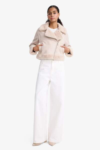 DeFacto Regular Fit Faux Fur Lined Coat E8542Ax25Wn