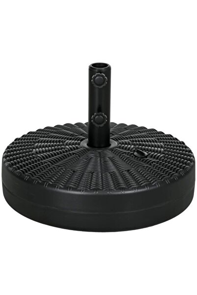 Mercaton Umbrella stand 38-48 mm, round, HDPE and steel, rattan imitation, black, 5136 cm
