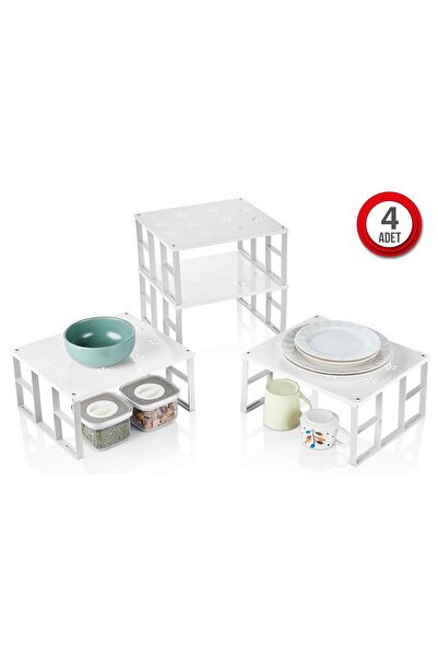 ORGANİZERS 4 штук Шафа Внутрішній Органайзер Полиця Тарілка Чашка Полиця Металева Полиця