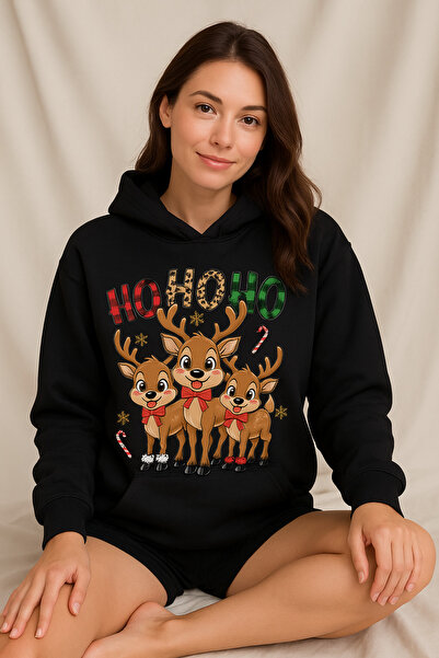 MODA UNISEX SWEATSHİRT KANGURU CEPLİ KAPÜŞONLU SWEATSHİRT KANGURU CEPLİ YIL BAŞI