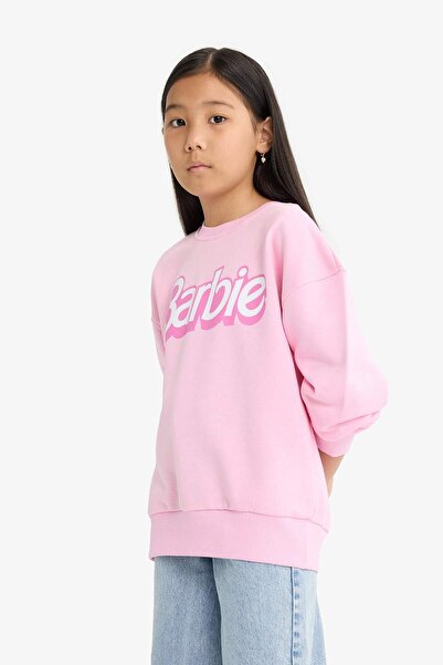 DeFacto Girl's Barbie Oversize Wide Fit Crew Neck Sweatshirt F1090A825Au