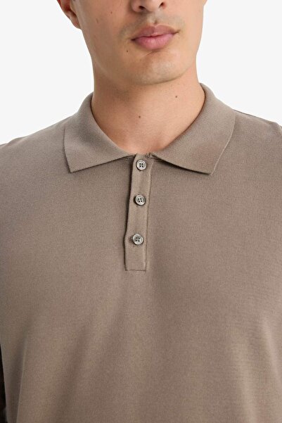 DeFacto Standart Fit Polo Yaka Premium Düğmeli Triko Kazak D0454AX25AU