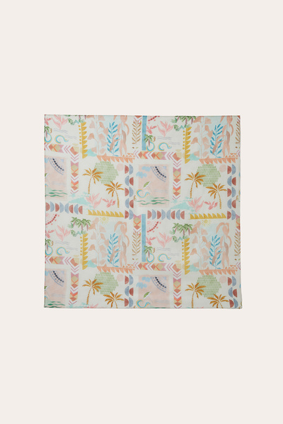 Pilea Φουλάρι Mira Sol Cotton με τύπωμα