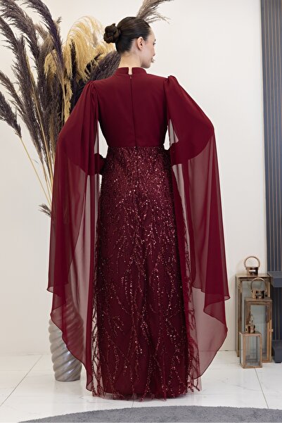 Genel Markalar Kolları Pelerinli Ezgi Abiye