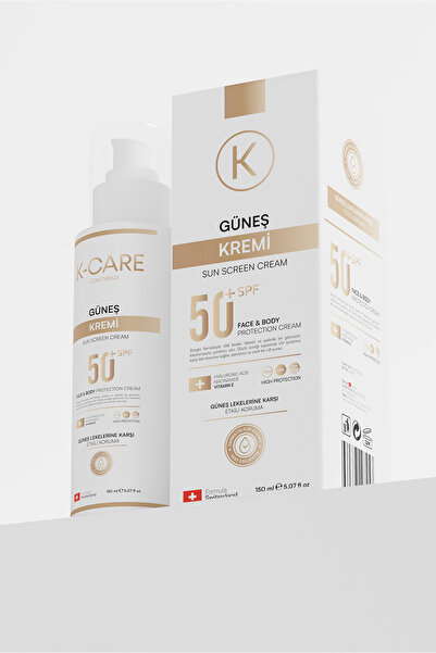 K K-CARE Cosmetics Sun Screen 50 Spf Güneş Kremi - 150 ml