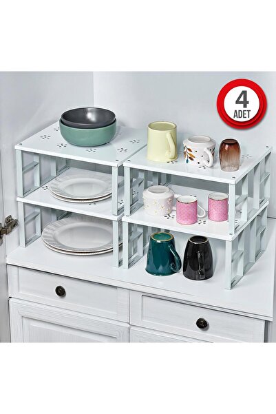 ORGANİZERS 4 штук Шафа Внутрішній Органайзер Полиця Тарілка Чашка Полиця Металева Полиця