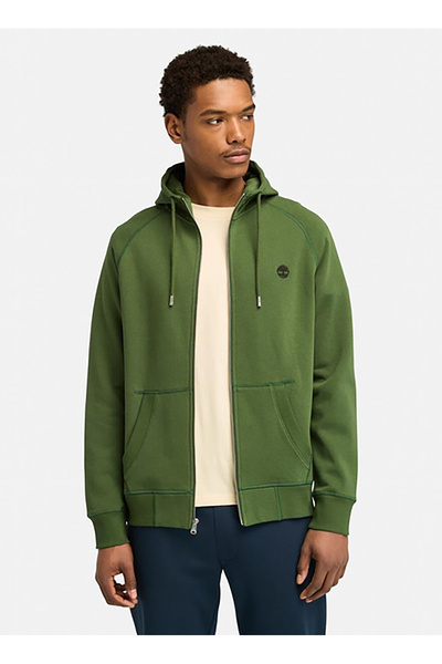 Timberland Men's Black Sweatshirt - Crew Neck, Regular Waist, Brushed B Tb0A2Bnbein1_Exeter River