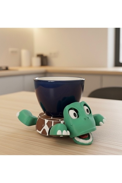 MCY DEKOR Sevimli Kaplumbağa Bardak Altlığı –Hareketli ve Eğlenceli Kupa Altl...