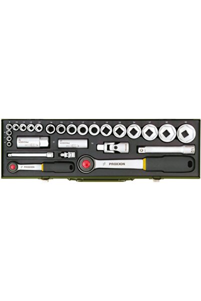 Proxxon 23020 1/4-1/2’’ Cırcır Kollu 27 Parçalı Lokma Takımı