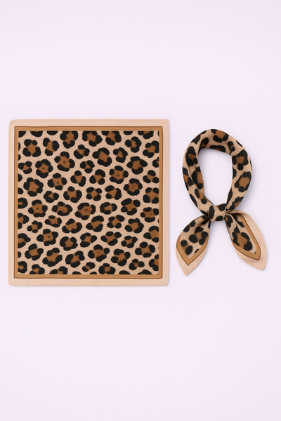 MOORİ Leopar Desenli Fular