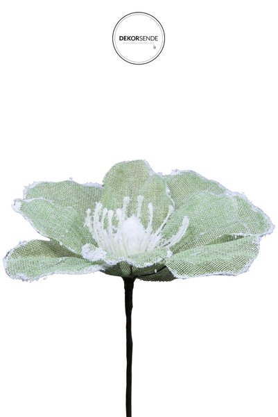 Dekorsende Floare artificială de in Ponsetia verde 30 cm