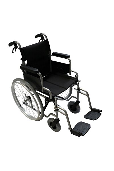 POYLİN Refakatçi Frenli Tekerlekli Sandalye | Katlanabilir Çelik Şase, 40 cm ...