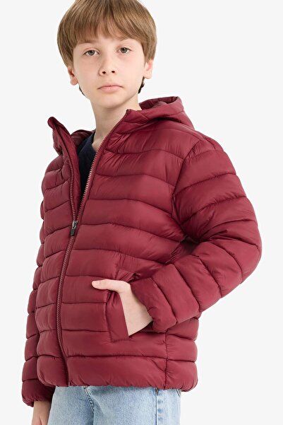 DeFacto Boy's Waterproof Hooded Zippered Puffer Jacket E8688A825Au