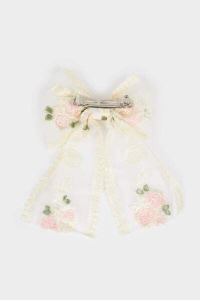 DeFacto Kadın Kurdele Görünümlü Tüllü Gül Desenli Toka F7683AXNS