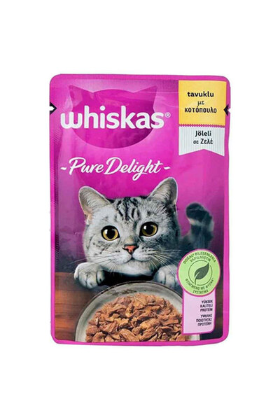 Whiskas Pouch Pure Delight Jöle İçinde Tavuklu Yetişkin Kedi Konservesi 85 Gr