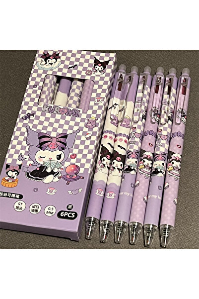 Miniso قلم سانريو كورومي الأسود القابل للمسح، طالب مدرسة ابتدائية، موي وايب، لطيف، عالي الجمال، كورومي إن