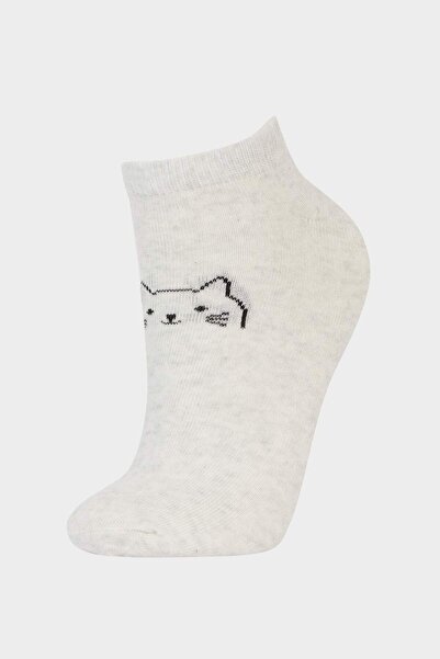 DeFacto Kadın 3'lü Pamuklu Patik Çorap F5616AXNS