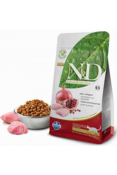N&D Prime Tavuklu Narlı Tahılsız Kısırlaştırılmış Kedi Maması 10 Kg