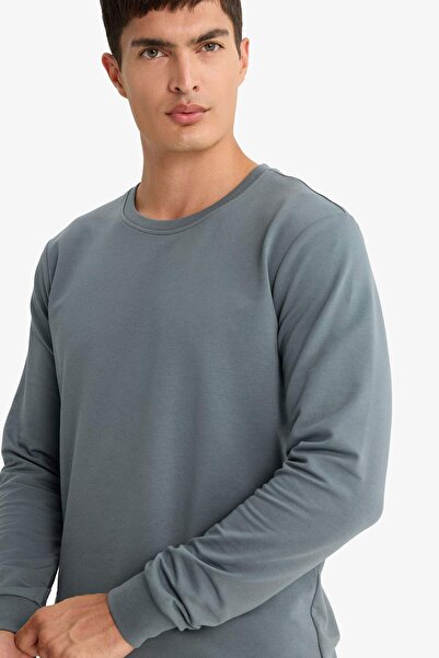 DeFacto Slim Fit Slim Fit Crew Neck Long Sleeve T-Shirt F3646Ax25Au