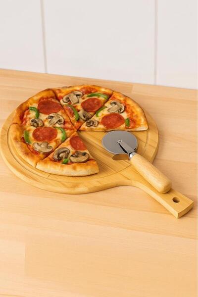 Bambum Napoli - Round Pizza Board with Rotating Blade