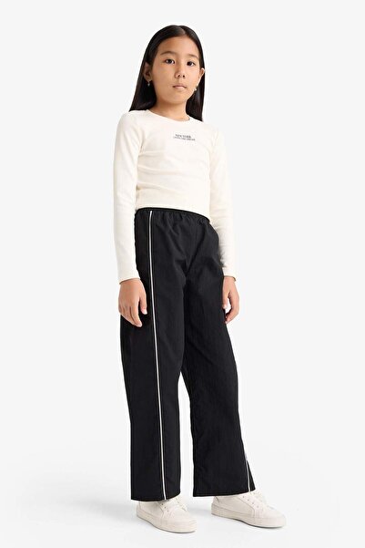 DeFacto Girl's Wide Leg Elasticated Band Leg Parachute Pants E6186A825Au