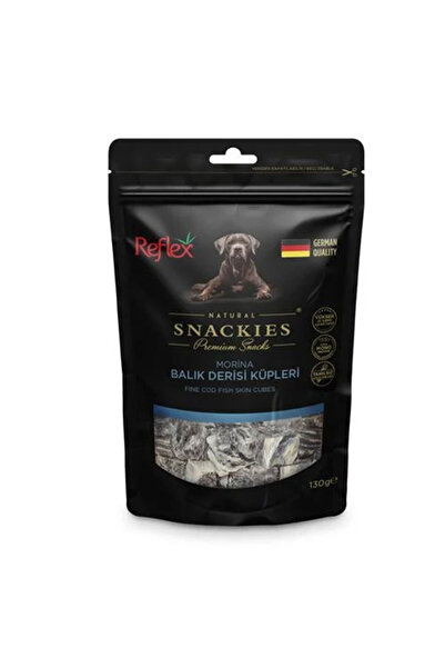 Reflex Snackies Natural Balık Derisi Küpleri Tahılsız Köpek Ödül Maması 130 Gr