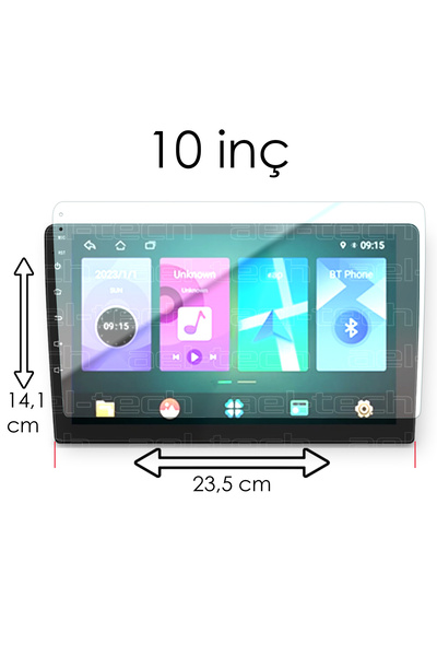 ael-tech واقي شاشة نانو 9H متوافق عالميًا مقاس 10 بوصات